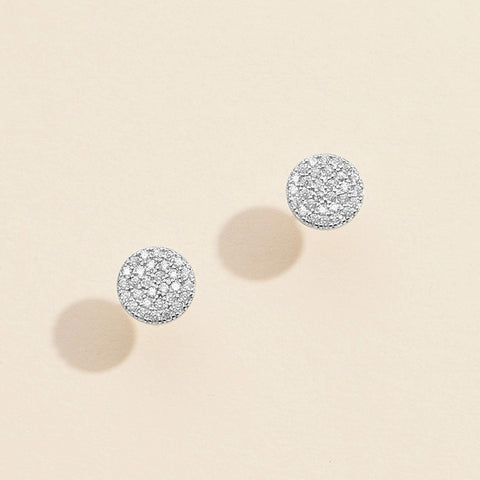 White gold stacy studs