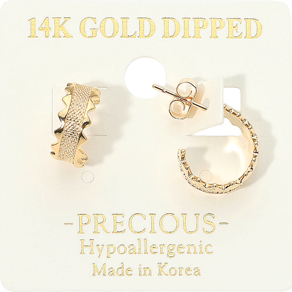 Textured Mini Hoop Earrings