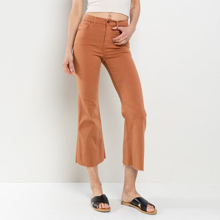 SNEAK PEEK HIGH RISE CROPPED KICK FLARE