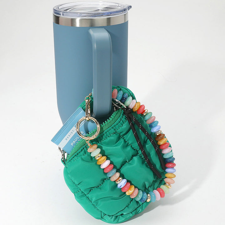 Quilted Puffer Mini Purse Bag / Bag Charm