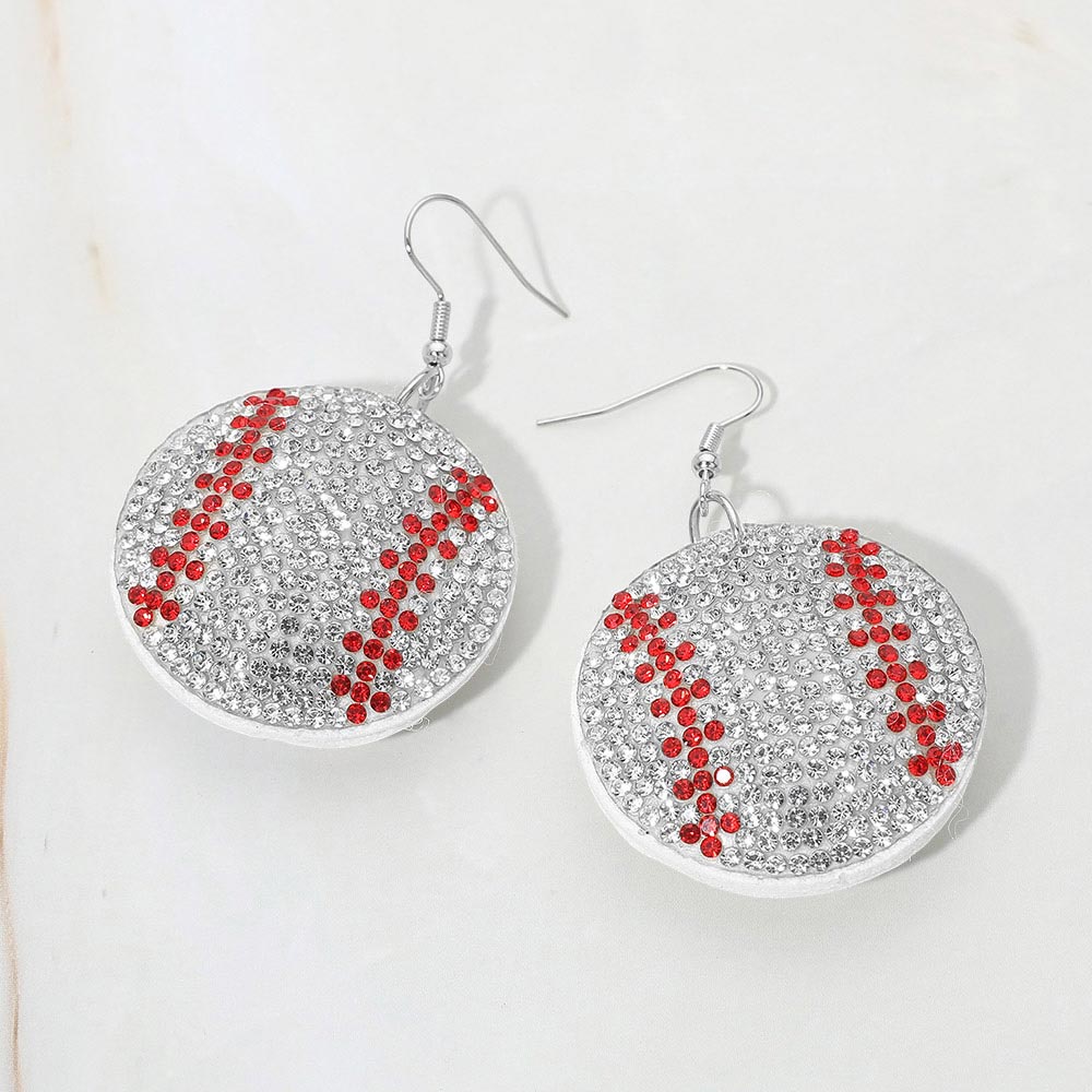 Baseball Drop Earrings