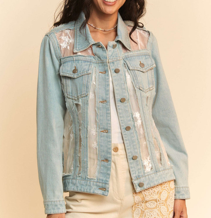 Foxy Lady Lace Denim Jacket