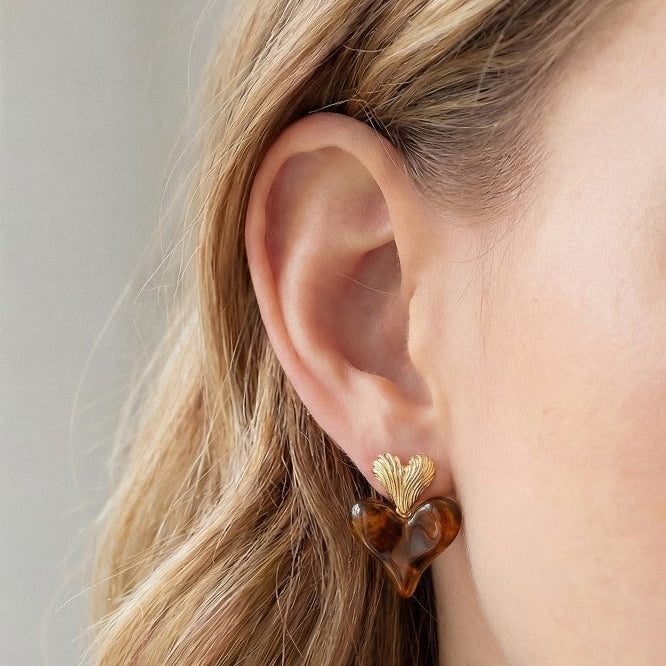 Bridgette Heart Eearrings