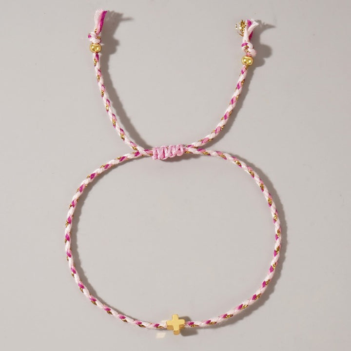 Corded Cross Bracelet