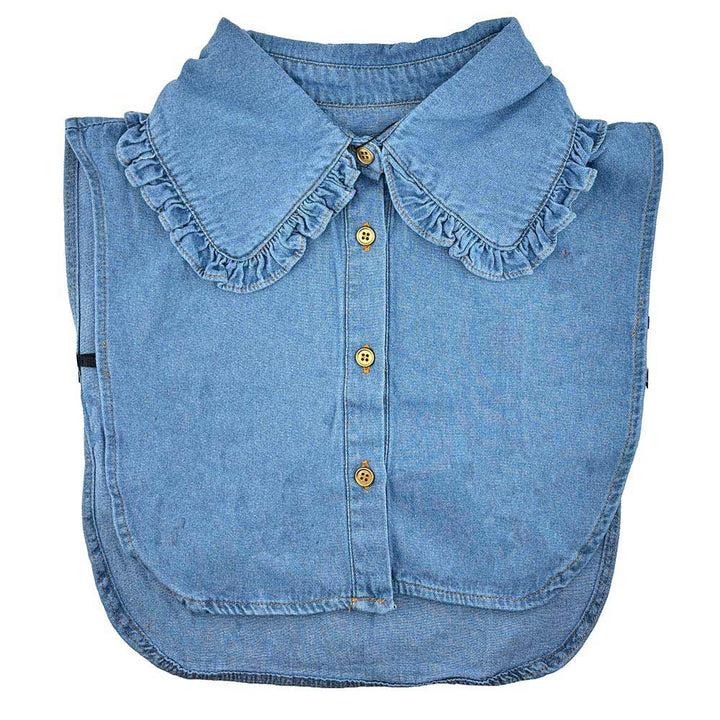 Denim Collar Detachable Shirt Insert
