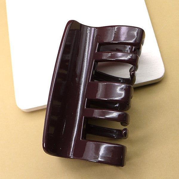 Glossy Rectangular Hair Claw Clip