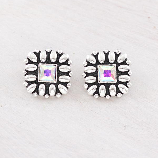 Stone Concho Earrings