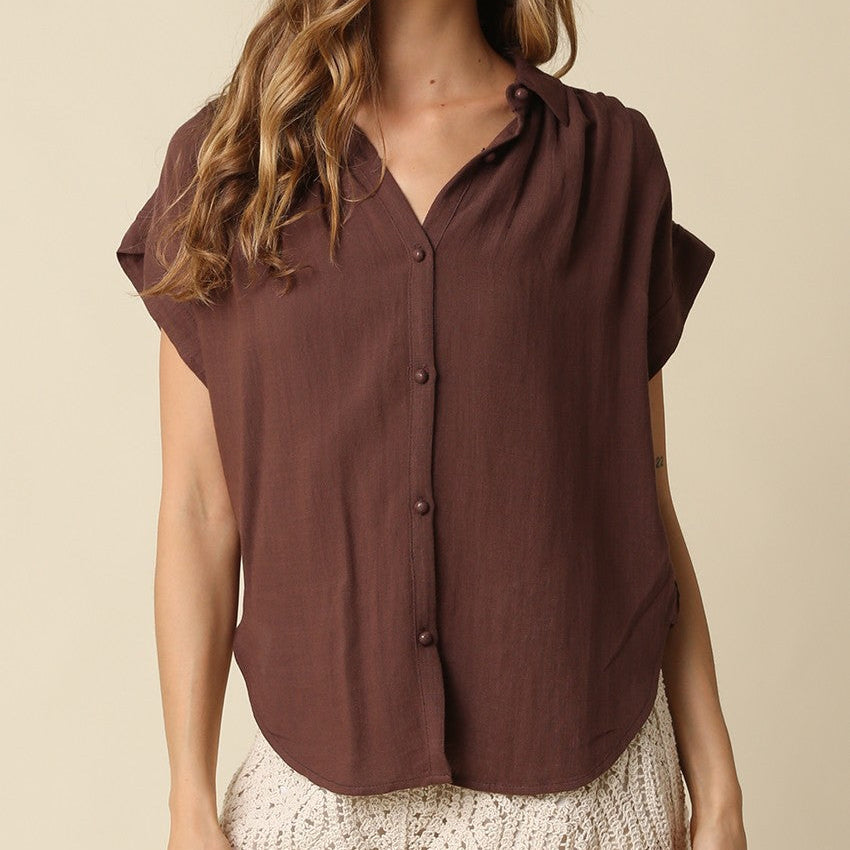 Celine Flutter Sleeve Blouse