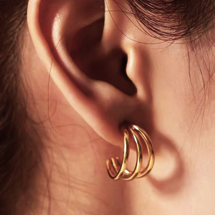 Estella Stainless Steel Hoop Earrings