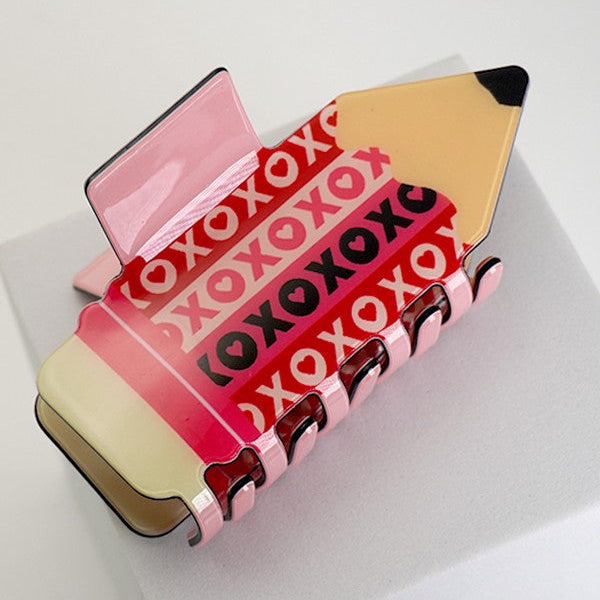 FUN SCHOOL PENCIL HAIR CLAW CLIPS