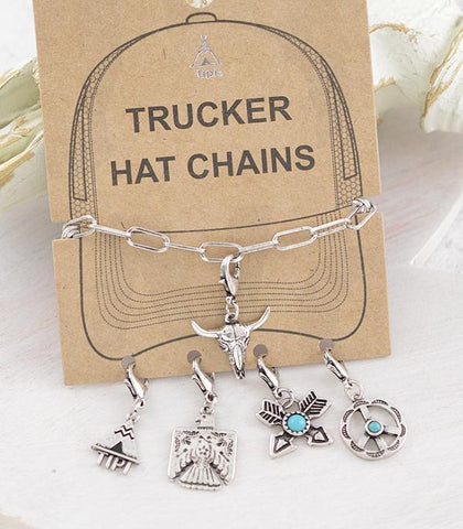 Western Trucker Hat Chain Charms