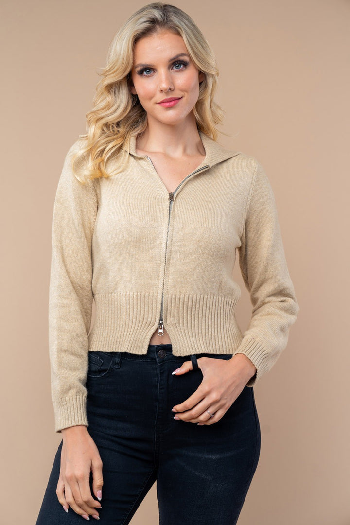 Long Sleeve Solid Knit Sweater