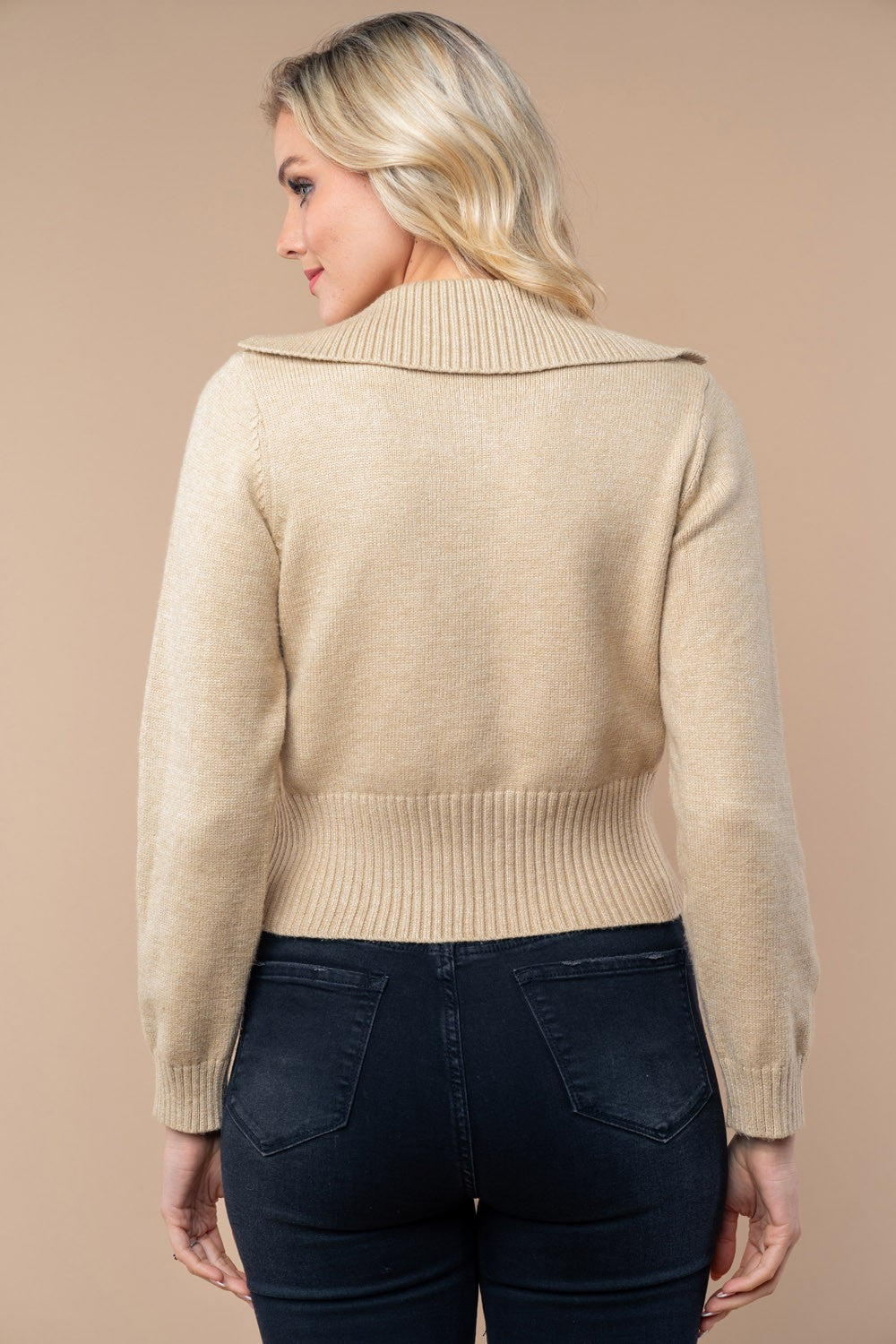 Long Sleeve Solid Knit Sweater