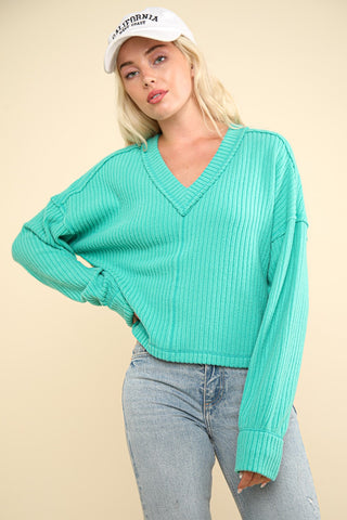 Comfy Soft V-Neck Knit Top