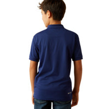 Boy's Tek  Polo - 10058807-Blue Depths