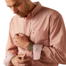 Ariat Solid Slub Classic LS Shirt-Brick -10055277