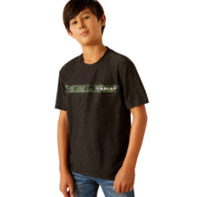 Boys Charger Camo Stripe Tee- Charcoal-10054753