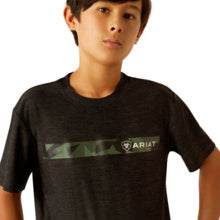 Boys Charger Camo Stripe Tee- Charcoal-10054753