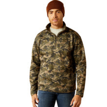Men's Style No. 10053017 Ariat Men's Green Camo Caldwell 1/4 Zip Sweatshirt