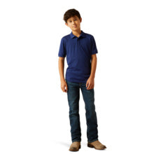 Boy's Tek  Polo - 10058807-Blue Depths