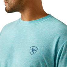 Blue Mist Mens Charger Diagonal Flag T-Shirt -10054761