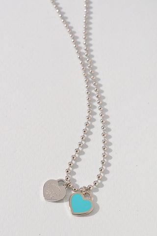 DOUBLE HEART CHARM NECKLACE