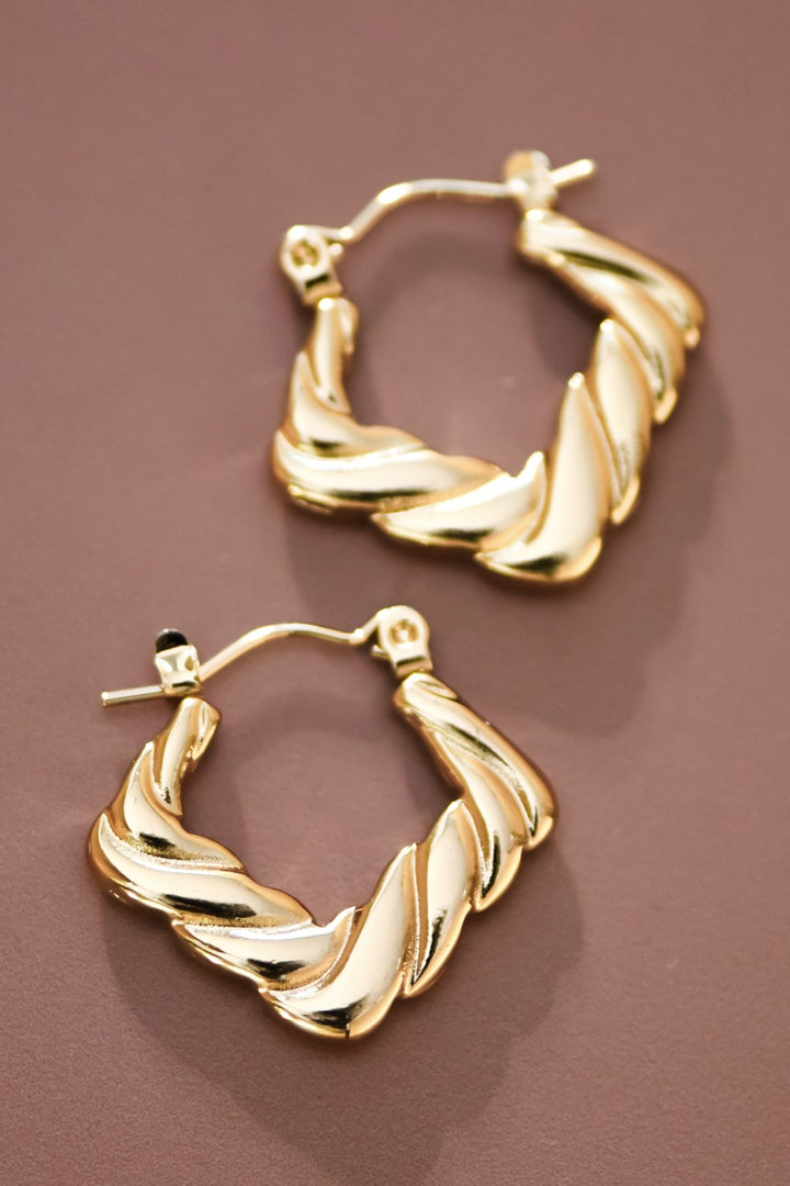 18k Waterproof Non-tarnish Stainless Steel Hoops