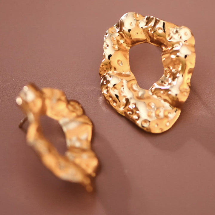 Paisey Stainless Steel Post Earrings