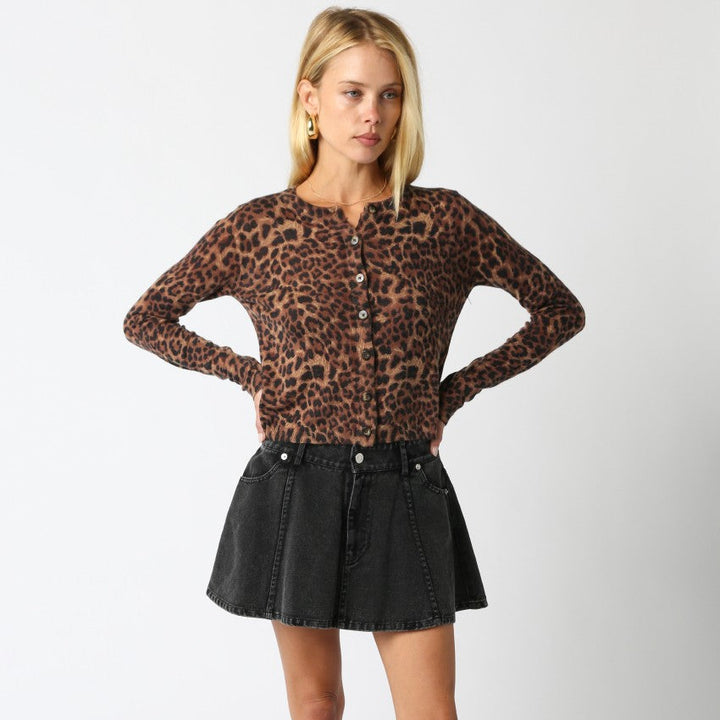 Christine Leopard Knit Cardi