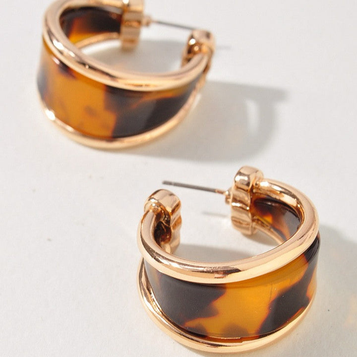 Acetate Wide Open Hoop Earrings