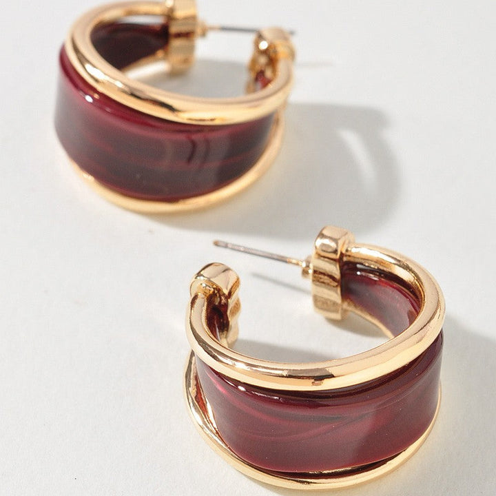 Acetate Wide Open Hoop Earrings
