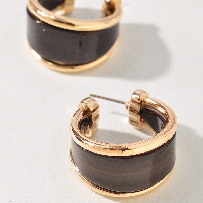 Acetate Wide Open Hoop Earrings