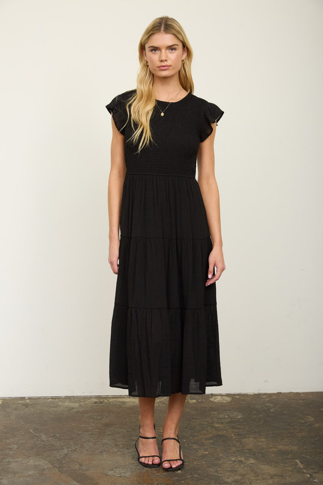 Kim's Tiered Smocked Short Sleeve Dress