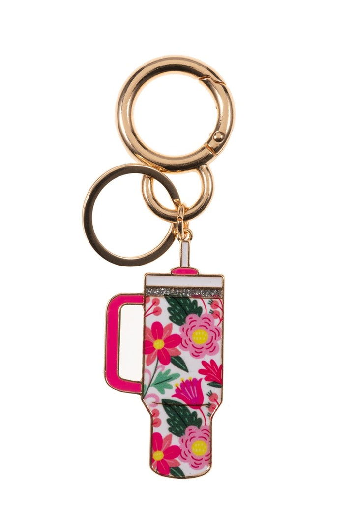 Tumbler Enamel Charm Keychain
