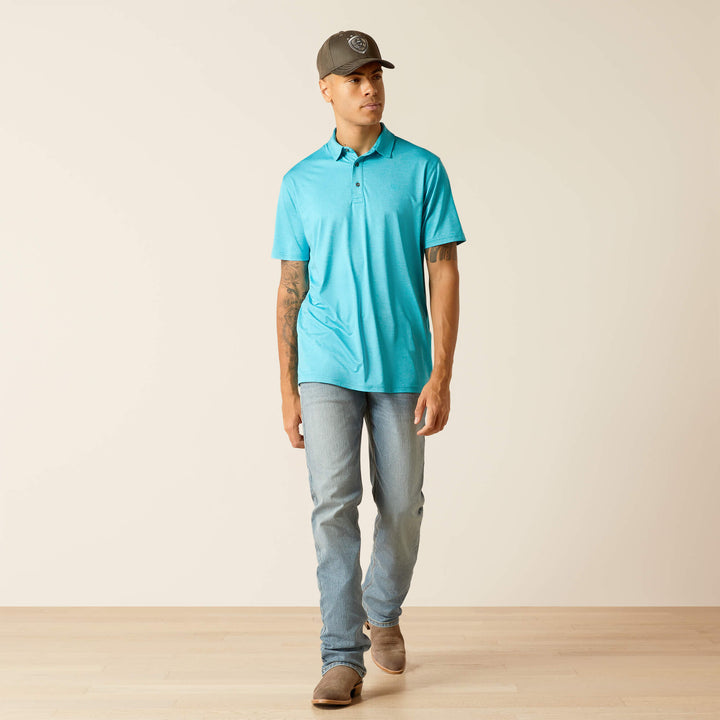 MEN'S Style No. 10049012 Charger 2.0 Fitted Polo-Turquoise Reef