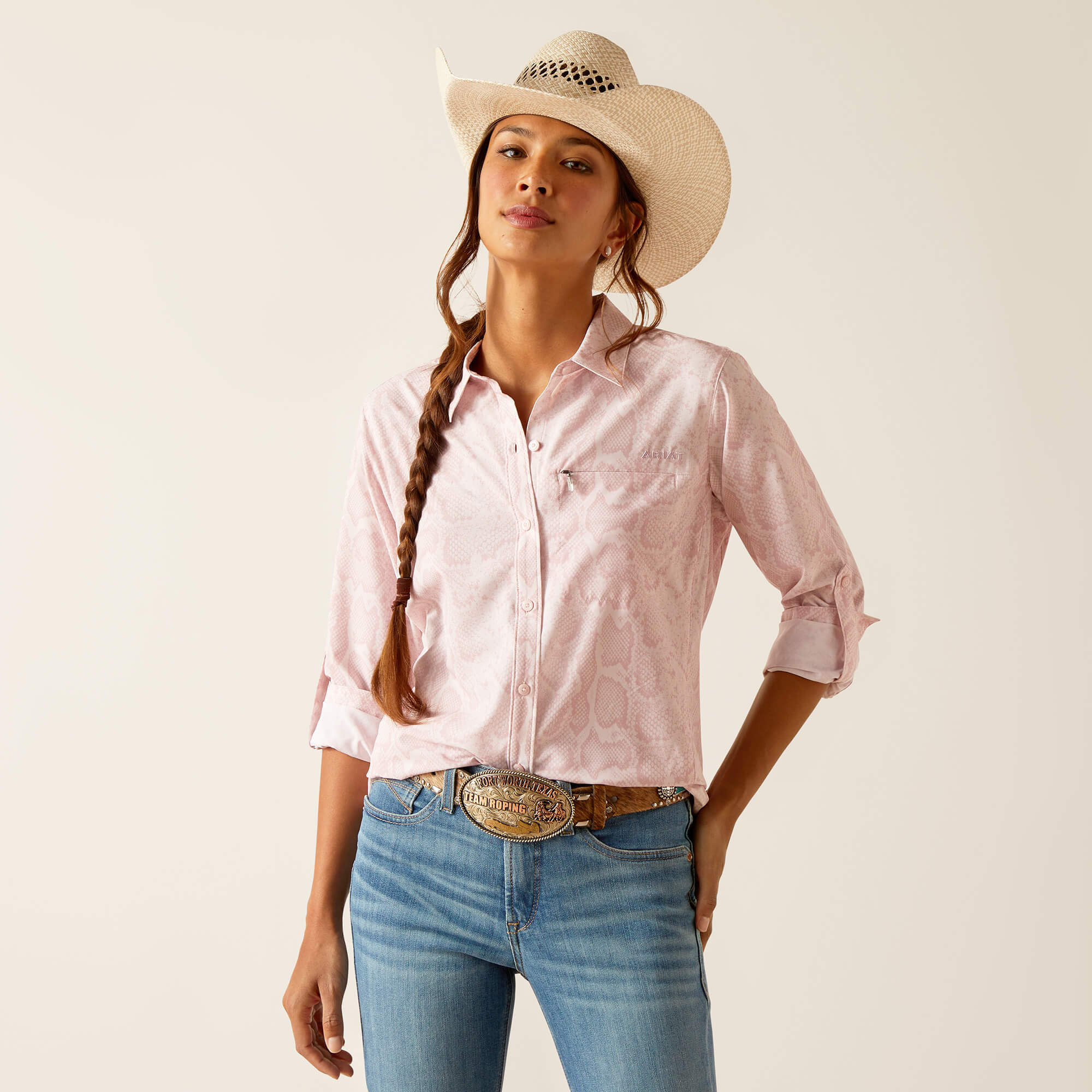 WOMEN'S Style No. 10048856 VentTEK Stretch Shirt-Pink Boa