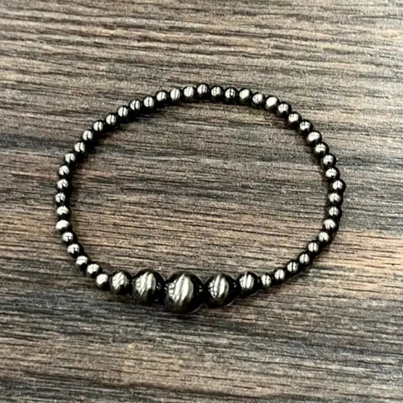Beaded Pearls Turquoise Stretch Bracelet