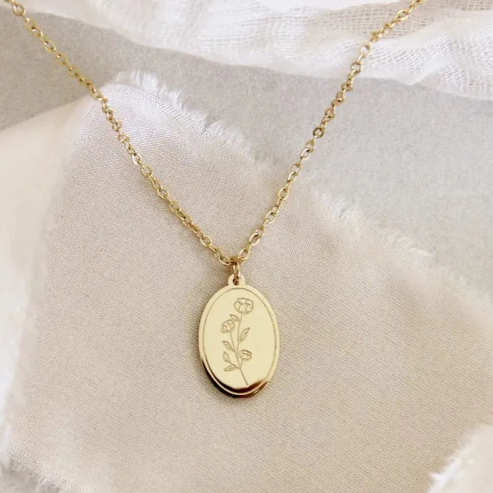 Flower Necklace, Isaiah 40:8 Necklace
