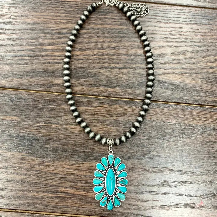 Turquoise Bead Necklace