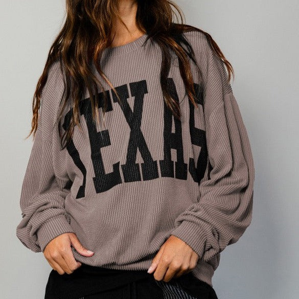 Ribbed Texas Pullover