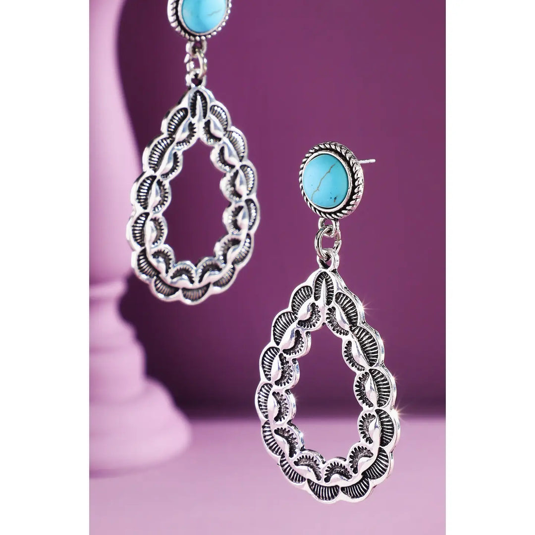 Western Teardrop Dangle Earrings