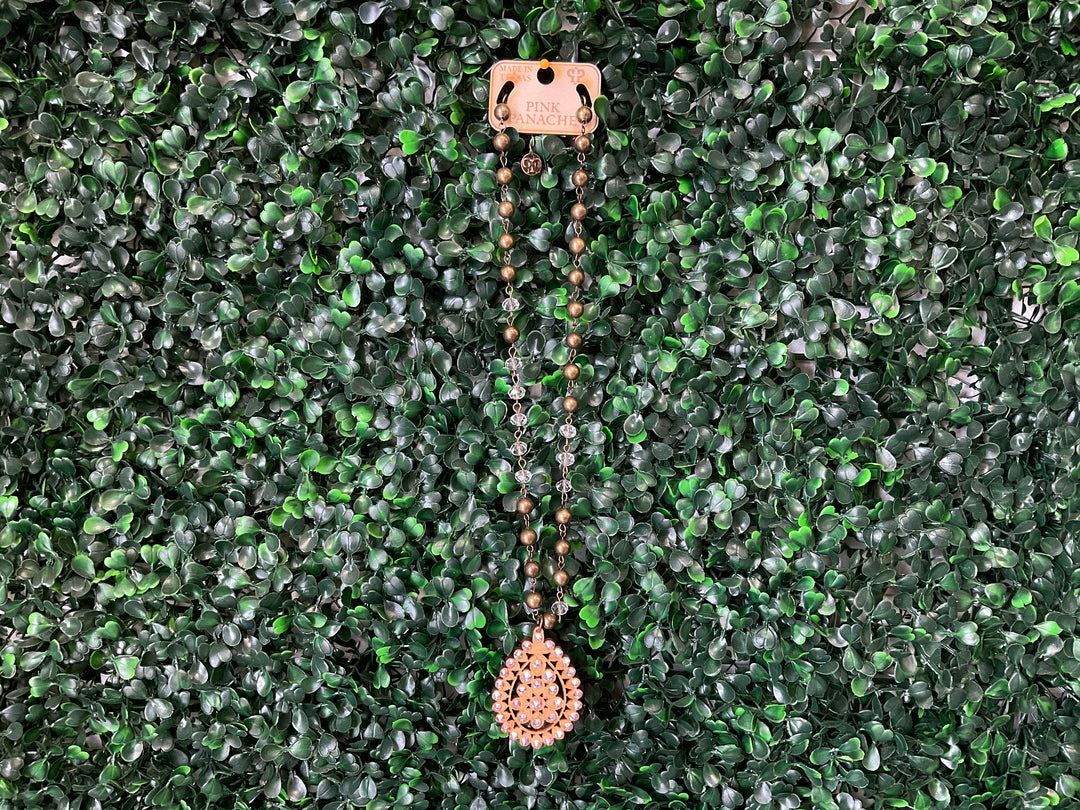 N-223GAB Gold Crackle Wood with AB Stones