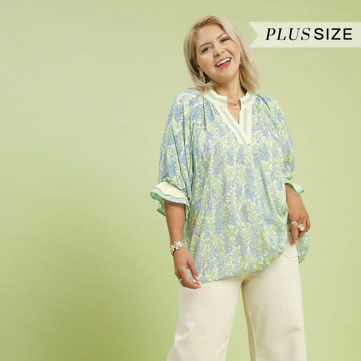 Kacy Spring Burst Top Curvy