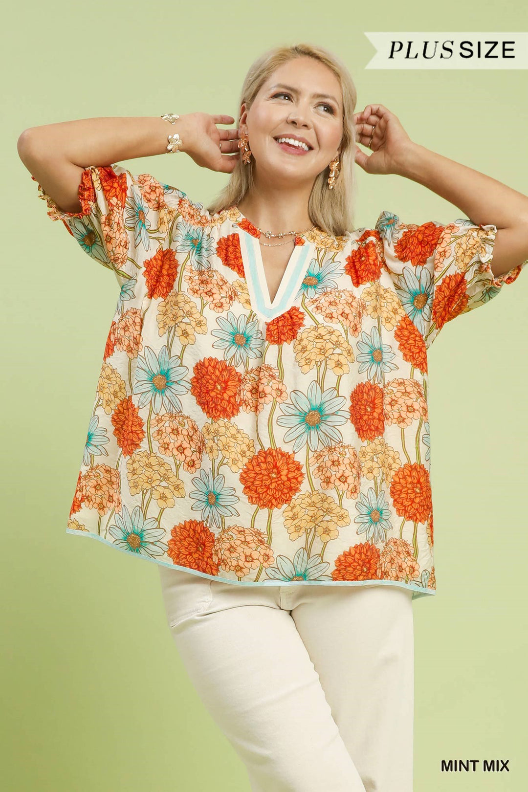 Molly's Floral Print Puff Sleeve Top