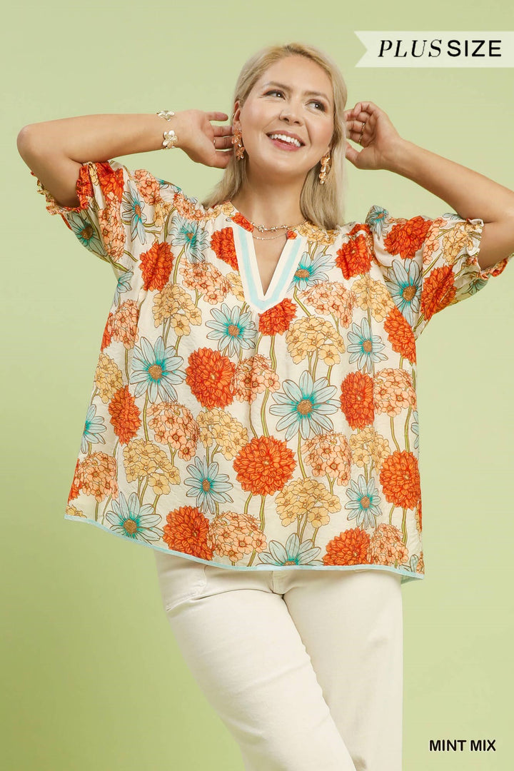Molly's Floral Print Puff Sleeve Top