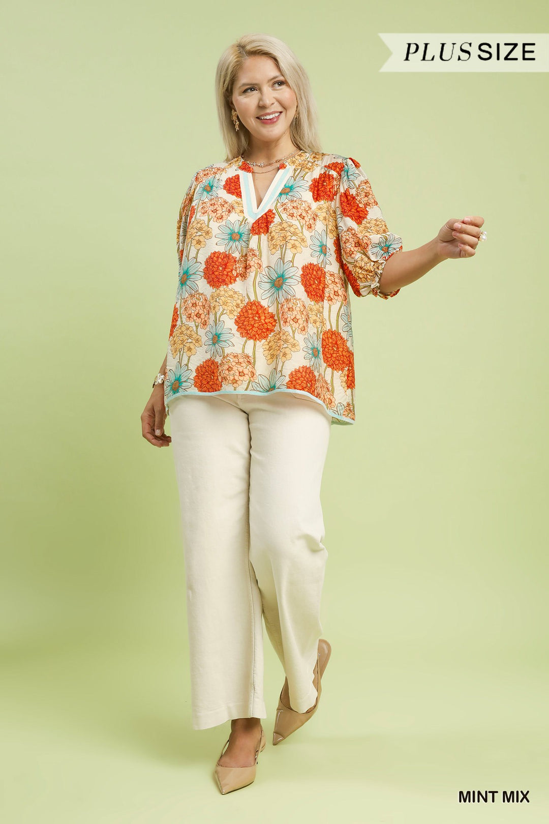 Molly's Floral Print Puff Sleeve Top