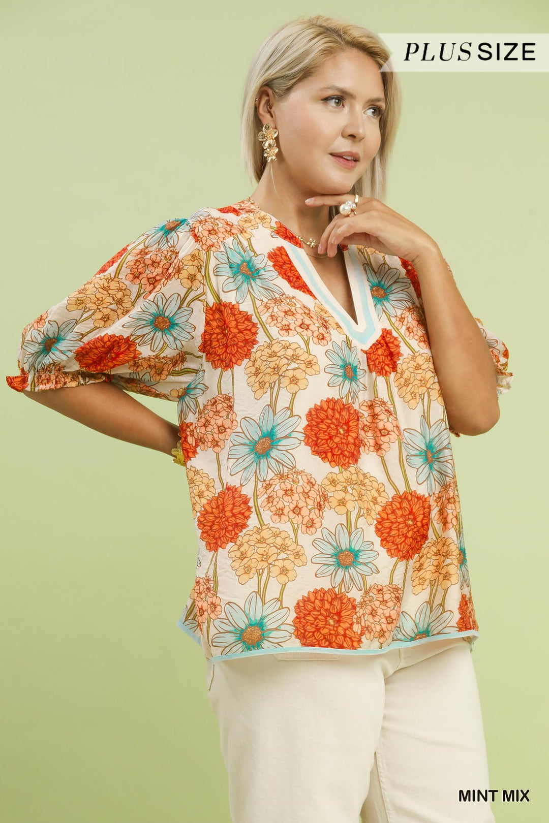 Molly's Floral Print Puff Sleeve Top