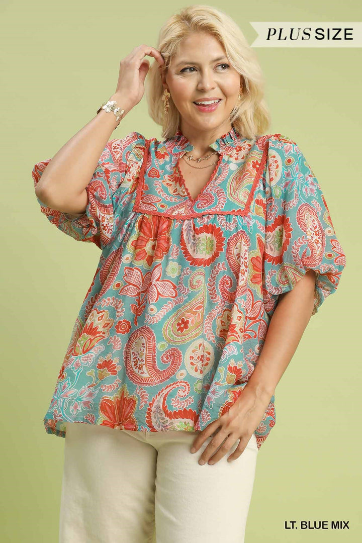 Meg's Mix Paisley Print Blouse