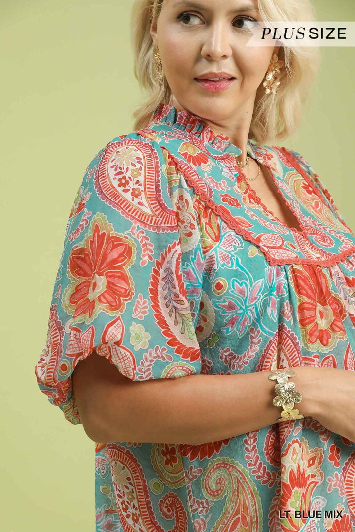 Meg's Mix Paisley Print Blouse