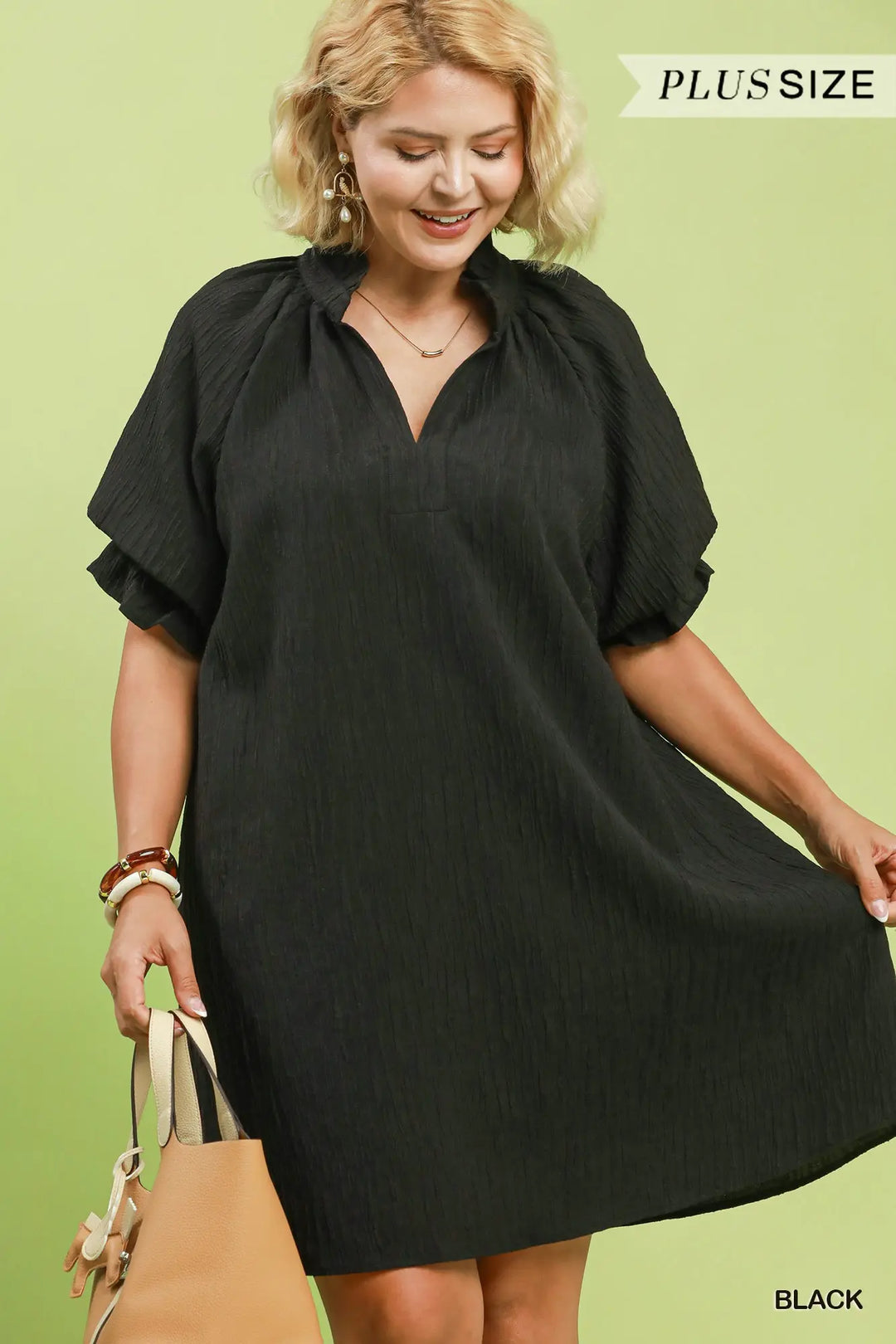 Black romantic ruffle dress